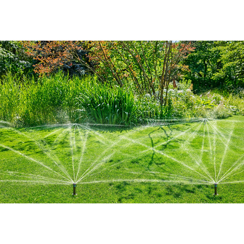 Afbeelding laden in galerijviewer, Gardena pop-up sprinkler md80 sproeier (zwart grijs, sproeiafstand tussen 3,5 m en 5 m)
