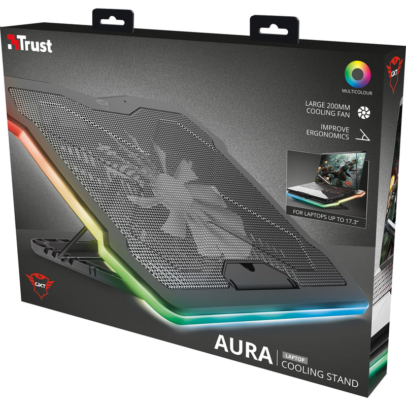 Load image into Gallery viewer, Trust gxt 1126 aura laptopkoeler (zwart, rgb)
