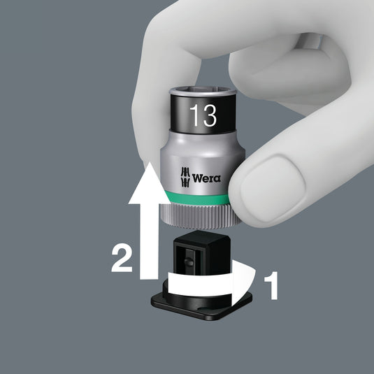 Wera 8100 sc 7 zyklop metal-ratelset met doorsteekvierkant 1 2 aandrijving gereedschapsset ( 28-delig )