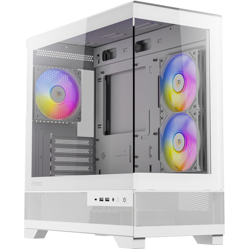 Load image into Gallery viewer, Antec cx500m argb mini tower behuizing (wit | 2x usb-a | 1x usb-c | tempered glass)
