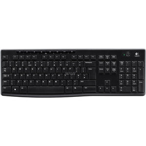 Logitech wireless keyboard k270 (zwart, eu lay-out (qwerty), rubberdome)