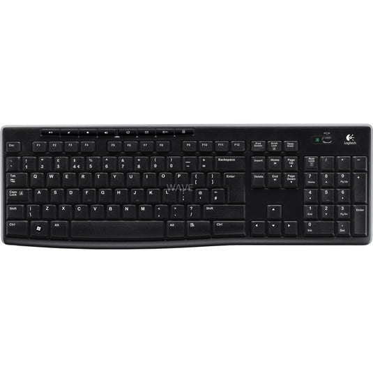 Logitech wireless keyboard k270 (zwart, eu lay-out (qwerty), rubberdome)