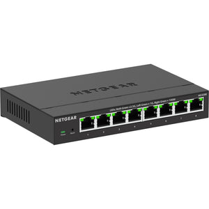 Netgear 8-port 2.5g multi-gigbit ethernet plus switch (ms308e) (zwart, managed)