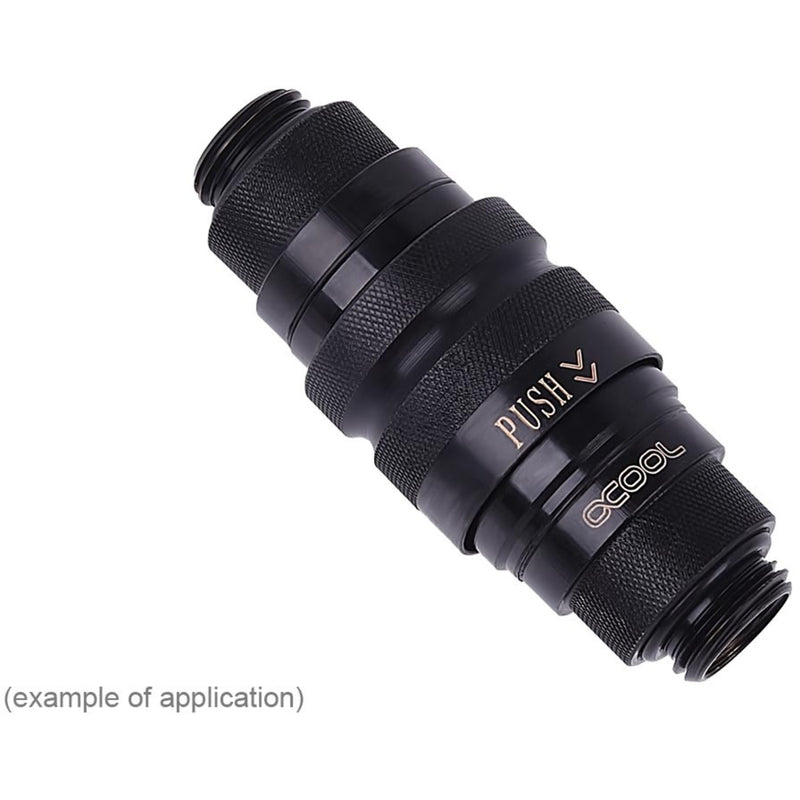 Load image into Gallery viewer, Alphacool eiszapfen quick release stekker g1 4 ag - deep black sluiting (zwart)
