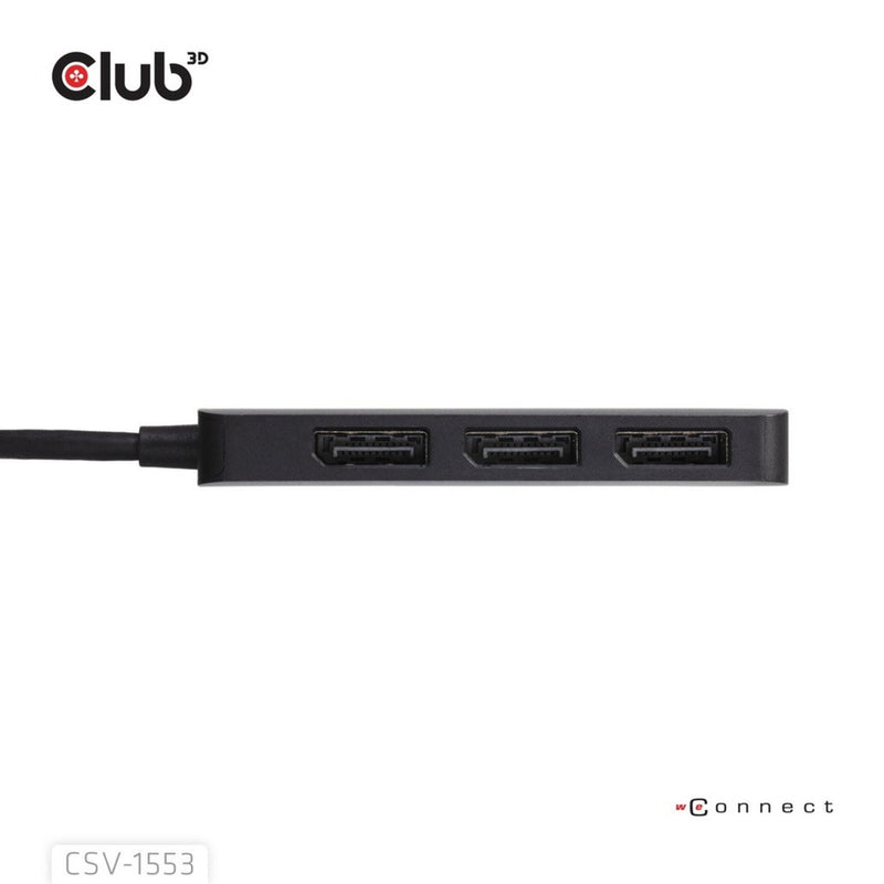 Chargez l'image dans la visionneuse de la galerie, Club 3d usb-c naar 3x displayport hub (zwart)

