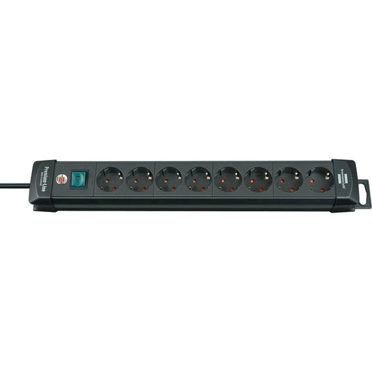 Brennenstuhl premium-line extension socket 8-way stekkerdoos (zwart, 1951180100)
