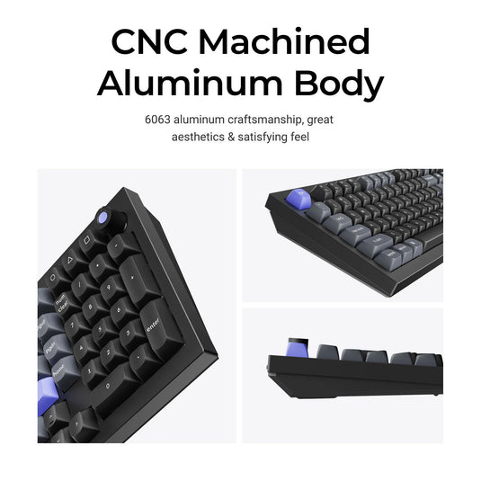 Keychron q5 he 8k magnetic switch keyboard (wit, us lay-out (qwerty), ultra-fast lime, 96%, rgb leds, osa double-shot pbt, hot swap, knob)