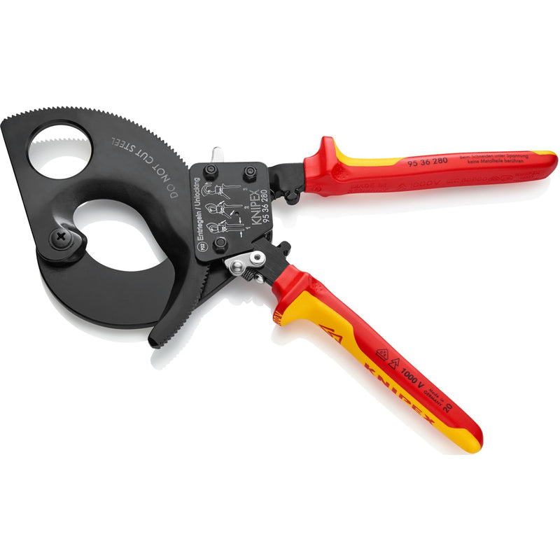 Afbeelding laden in galerijviewer, Knipex kabelschaar met ratelprincipe 9536280 kniptang
