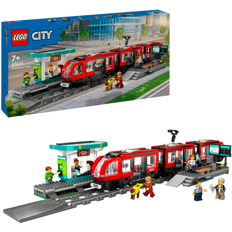 Load image into Gallery viewer, Lego city 60423 stadstram en station
