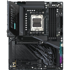 Gigabyte x870e aorus elite x3d socket am5 moederbord (zwart, raid, 5gb-lan, wi-fi 7, bt, sound, atx)