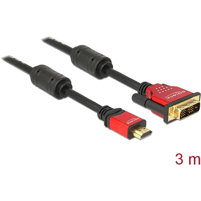 Load image into Gallery viewer, Delock high speed hdmi - hdmi a male > dvi male adapter (zwart, 3 meter)

