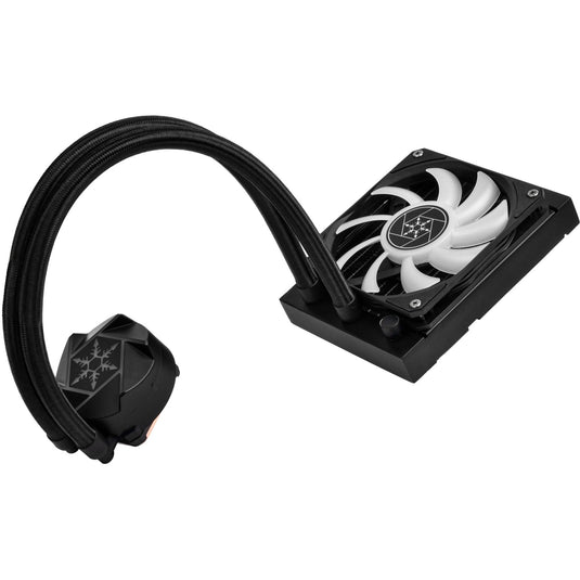 Silverstone vida 120 slim waterkoeling (zwart)
