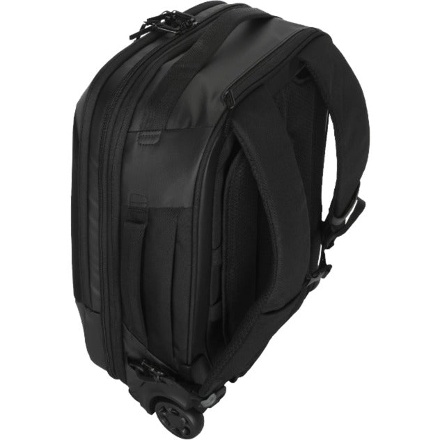 Load image into Gallery viewer, Targus 15.6” ecosmart mobile tech traveler rolling backpack trolley (zwart)
