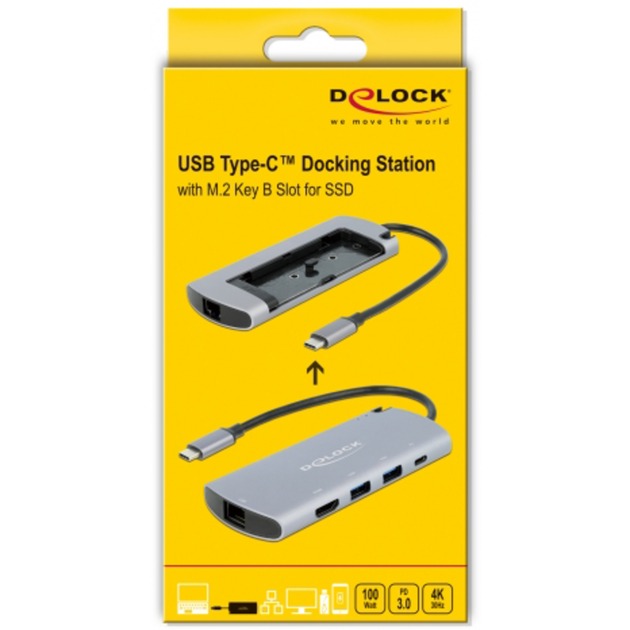 Load image into Gallery viewer, Delock usb type-c docking station met m.2 slot (grijs)
