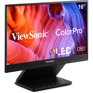 Viewsonic vp16-oled 16 monitor (zwart (mat), 1x micro-hdmi, usb-c, sound)
