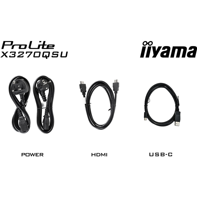 Load image into Gallery viewer, Iiyama prolite x3270qsu-b1 31.5 monitor (zwart, 2x hdmi, displayport, 3x usb-a)
