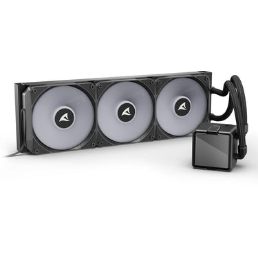 Sharkoon s100 argb waterkoeling (zwart, 4-pins pwm fan-connector)