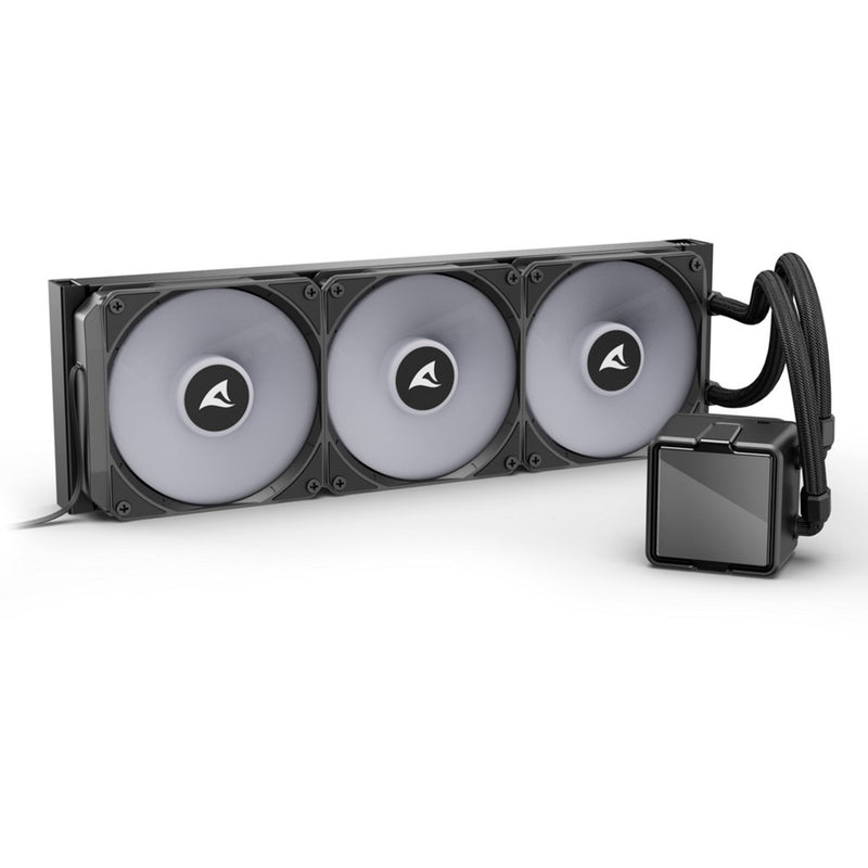 Load image into Gallery viewer, Sharkoon s100 argb waterkoeling (zwart, 4-pins pwm fan-connector)
