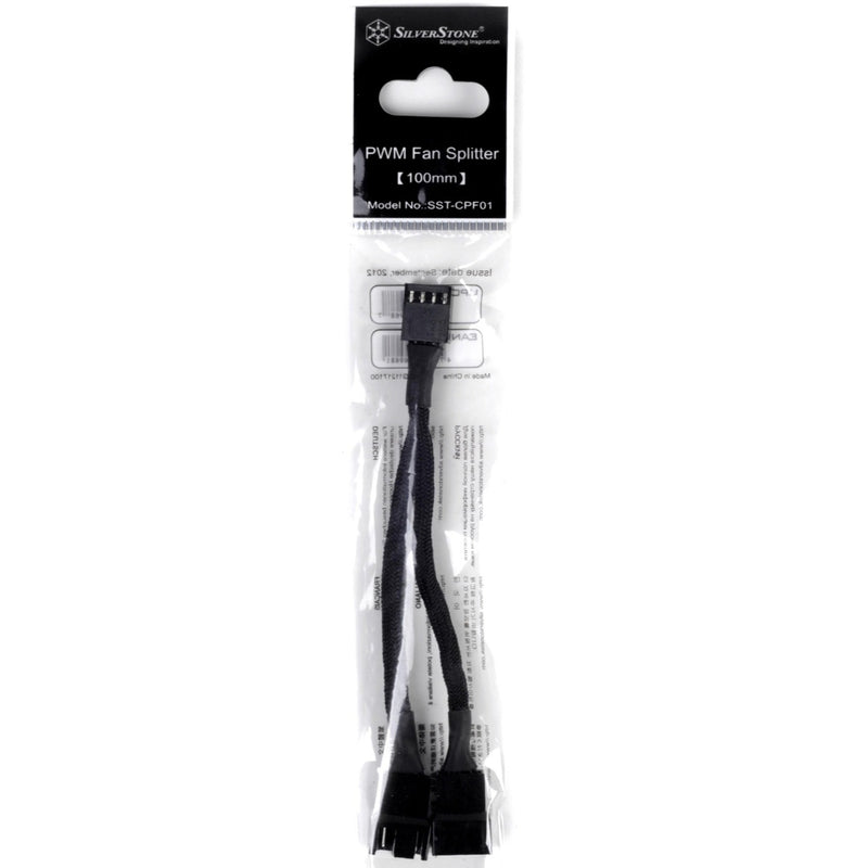 Load image into Gallery viewer, Silverstone sst-cpf01 splitterkabel (zwart, 10 centimeter)
