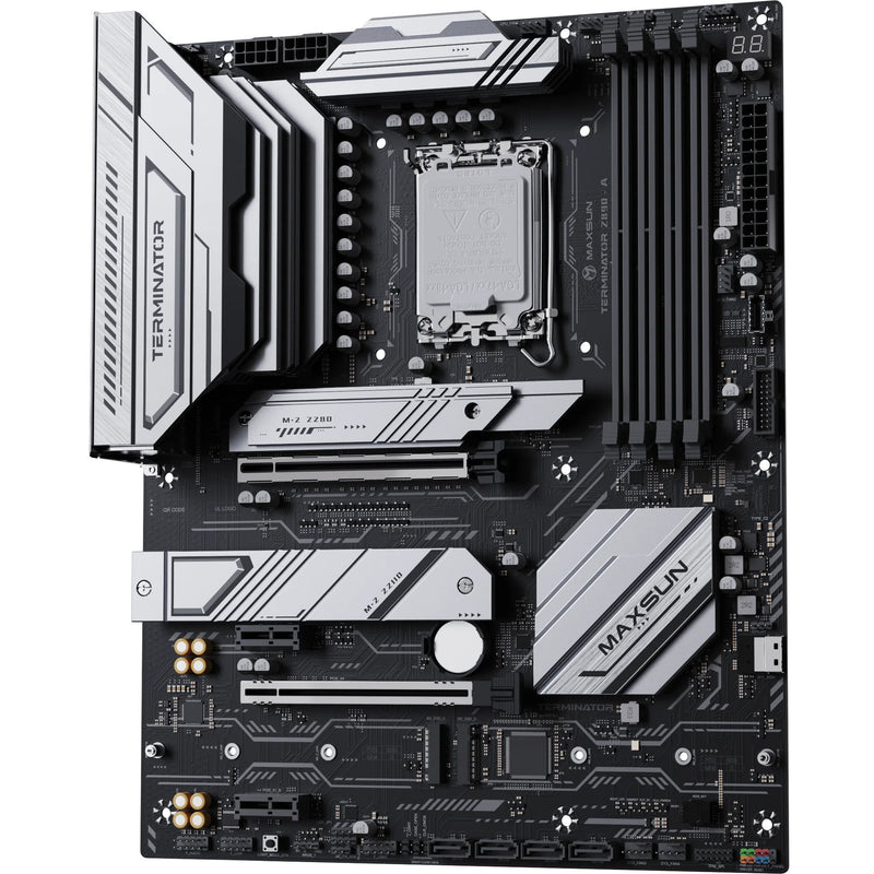 Laden Sie das Bild in Galerie -Viewer, Maxsun ms-terminator z890-a socket 1851 moederbord (zwart, raid, 2.5 gb-lan, sound, atx)
