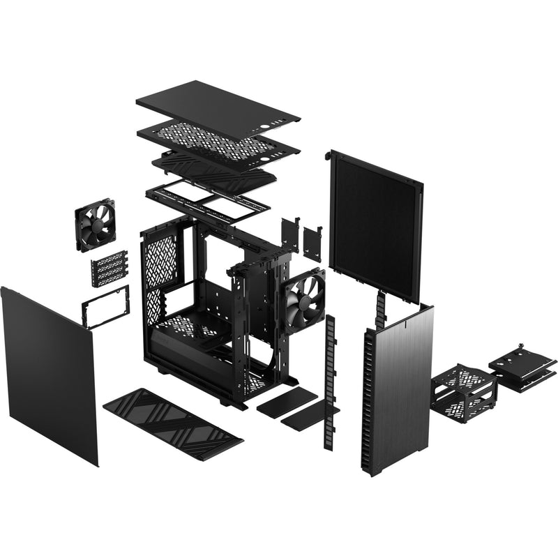 Chargez l'image dans la visionneuse de la galerie, Fractal design define 7 mini black solid midi tower behuizing (zwart | 4x usb-a | 1x usb-c)
