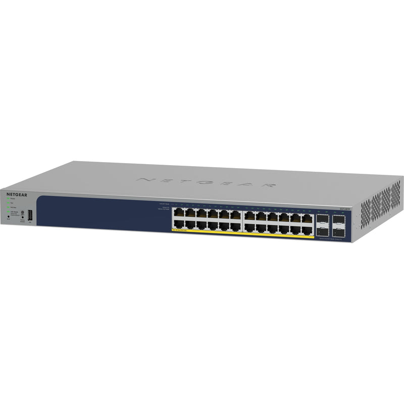 Load image into Gallery viewer, Netgear 24-port gigabit ethernet poe+ smart switch with 4 sfp ports (gs728tpv3)
