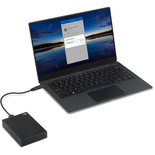 Seagate one touch with password 1 tb externe harde schijf (zwart, usb-a 3.2 (5 gbit s))