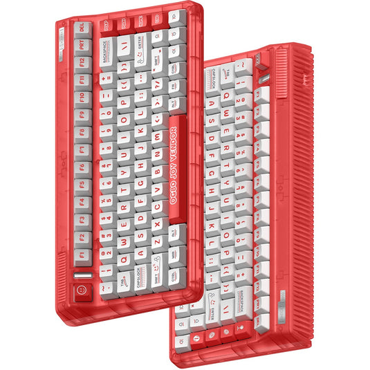 Iqunix og80 joy vendor wireless mechanical keyboard (rood, us lay-out (qwerty), iqunix moonstone, 80% (tkl), rgb leds, hot-swappable, pbt, 2.4ghz | bluetooth 5.1 | usb-c)
