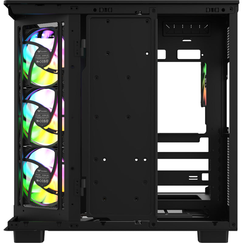 Load image into Gallery viewer, Thermaltake view 380 xl ws argb midi tower behuizing (zwart houtkleur | 2x usb-a | 1x usb-c | rgb | tempered glass)

