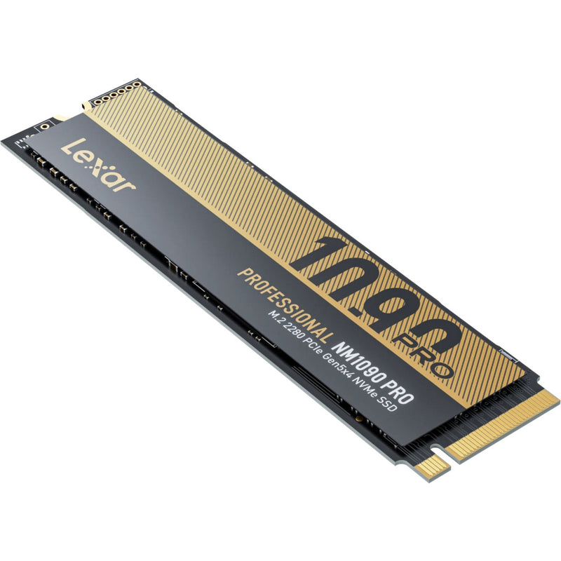 Afbeelding laden in galerijviewer, Lexar nm1090 pro 4 tb ssd (zwart goud, m.2 2280, pcie gen 5x4)
