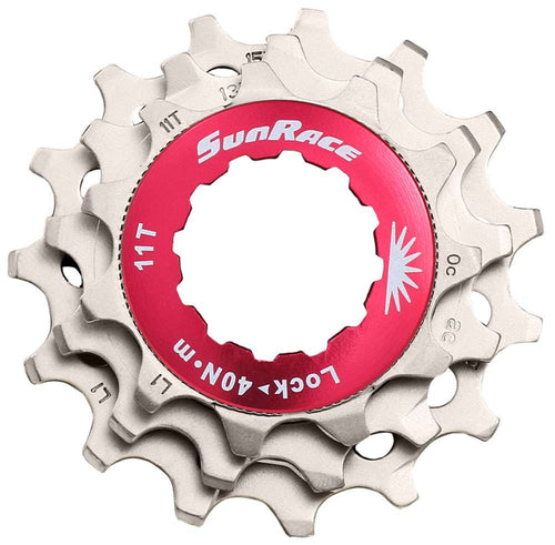 Shimano sunrace sluitring met kransjes 10v 11 13 15t zilver