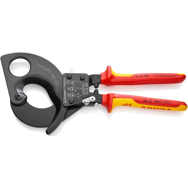 Afbeelding laden in galerijviewer, Knipex kabelschaar met ratelprincipe 9536280 kniptang

