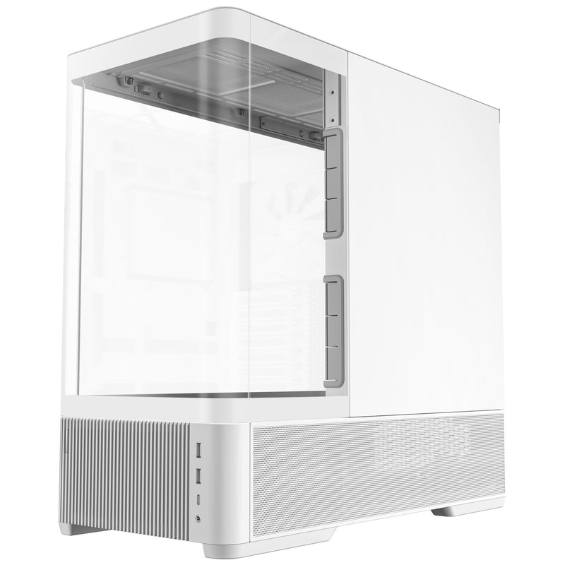 Afbeelding laden in galerijviewer, Antec c6 curve air midi tower behuizing (wit | 2x usb-a | 1x usb-c | tempered glass)
