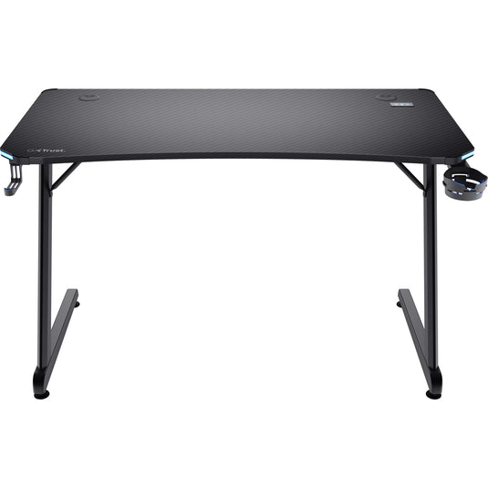 Trust gxt 709 luminus rgb-gamingbureau gaming desk (zwart)