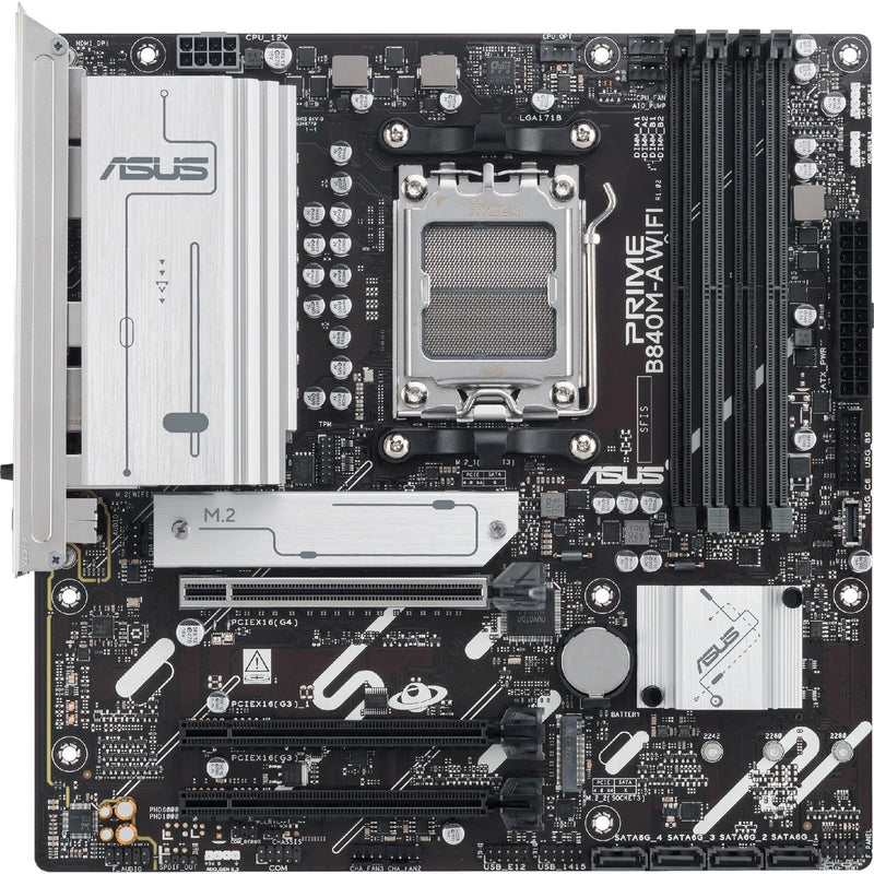 Load image into Gallery viewer, Asus prime b840m-a wifi socket am5 moederbord (2.5 gbe-lan, wi-fi 6e, bt, sound, µatx)
