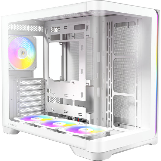 Antec c5 curve argb midi tower behuizing (wit | 2x usb-a | 1x usb-c | tempered glass)