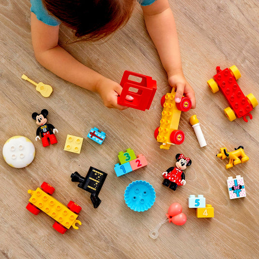 Lego duplo disney mickey minnie verjaardagstrein, bouwbaar speelgoed voor peuters 10941