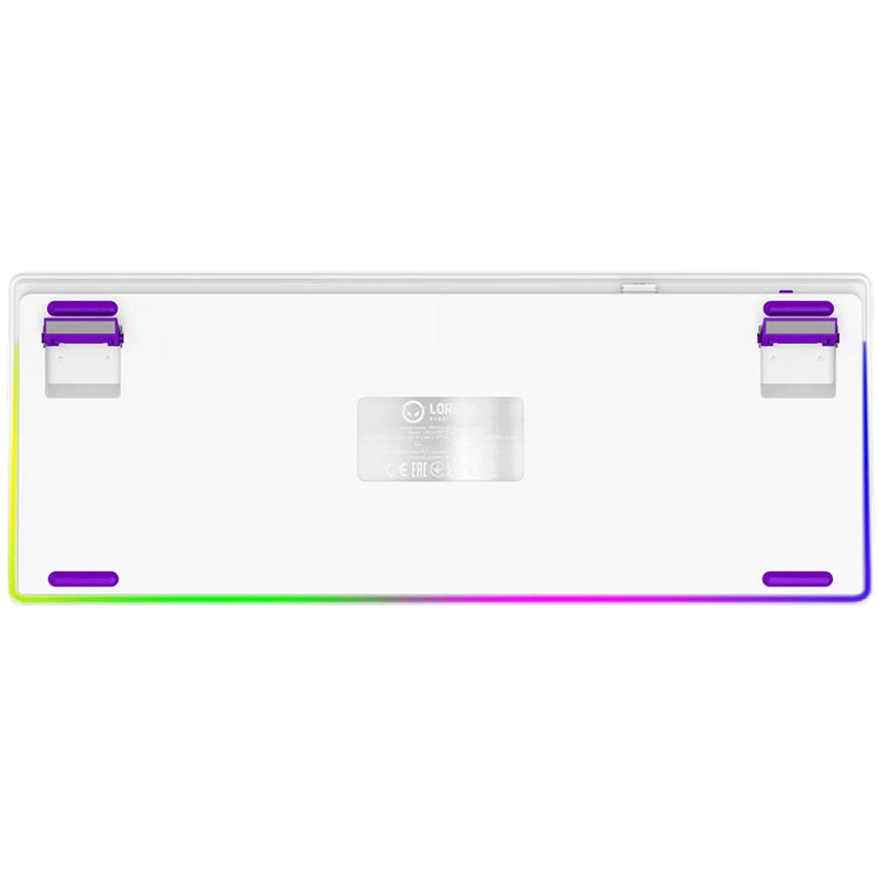 Load image into Gallery viewer, Lorgar kbp70tklw rgb mechanisch gaming toetsenbord (wit, us lay-out (qwerty), logar toxic purple, 80% (tkl), rgb, hot-swappable, pbt double-shot, bluetooth | 2.4ghz | usb)
