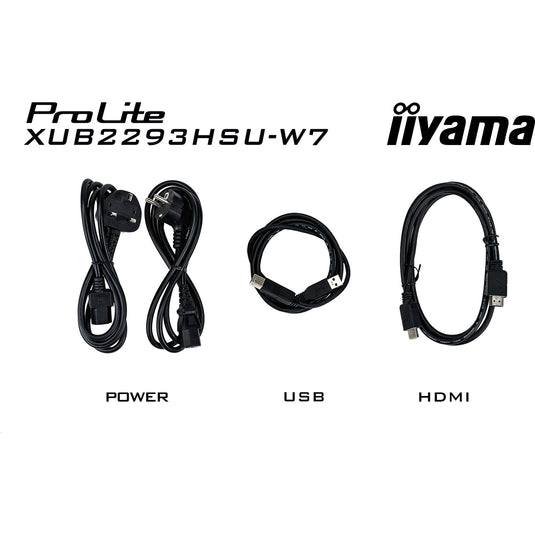 Iiyama prolite xub2293hsu-w7 21.5 monitor (wit (mat), hdmi, displayport, 2x usb-a)