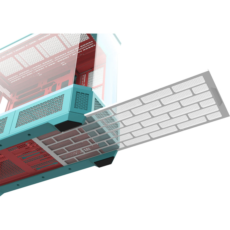ギャラリービューアに画像をロードする, Thermaltake view 600 tg mint strawberry big tower behuizing (mint bes | 2x usb-a | 1x usb-c | tempered glass)
