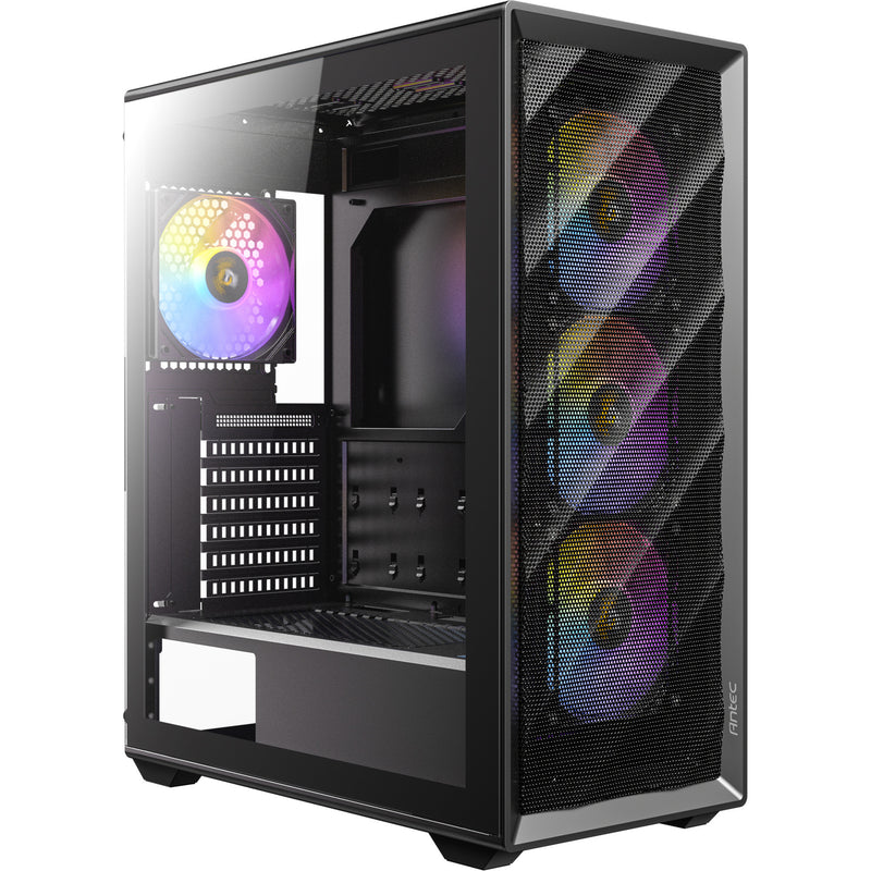 Load image into Gallery viewer, Antec ax85 argb midi tower behuizing (zwart | 2x usb-a | tempered glass)

