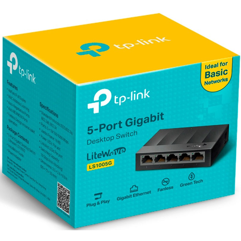 Load image into Gallery viewer, Tp-link ls1005g switch (zwart, unmanaged)
