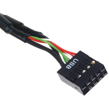 Silverstone g11303050-rt, usb 2.0 (intern) 9pin > usb 3.0 (intern) 19pin adapter (zwart)