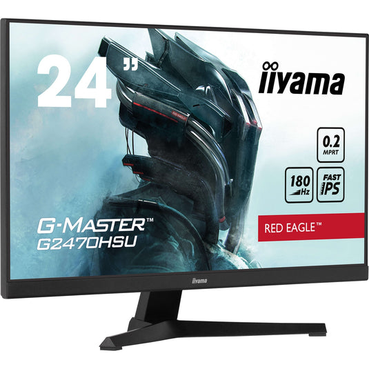 Iiyama g-master red eagle gb2470hsu-b6 24 gaming monitor (zwart, hdmi, displayport, 4x usb-a, usb-b, 180 hz)