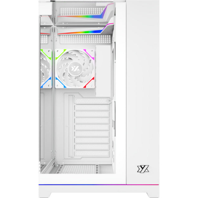 ギャラリービューアに画像をロードする, Xyz pc gear tesseract a-rgb midi tower behuizing (wit | 2x usb-a | 1x usb-c | rgb | tempered glass)
