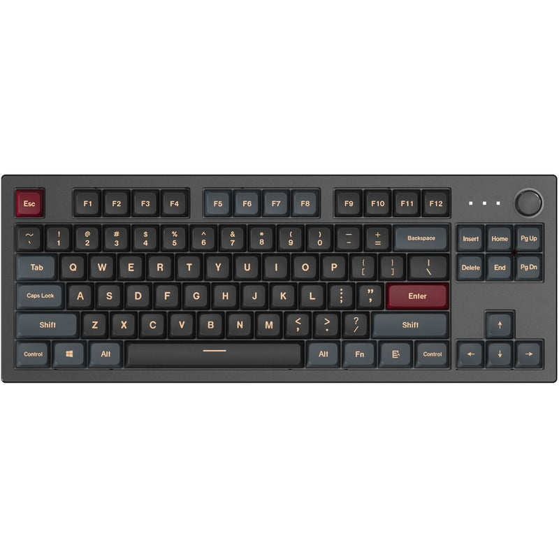 Load image into Gallery viewer, Montech mkey darkness tkl rgb mechanisch toetsenbord (zwart, us lay-out (qwerty), gateron g pro yellow, 80% (tkl), hot-swappable, rgb, pbt)
