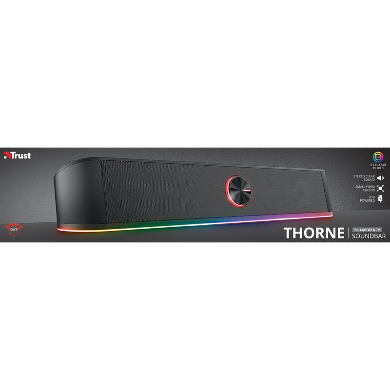 ギャラリービューアに画像をロードする, Trust gxt 619 thorne rgb illuminated soundbar (zwart, rgb led)
