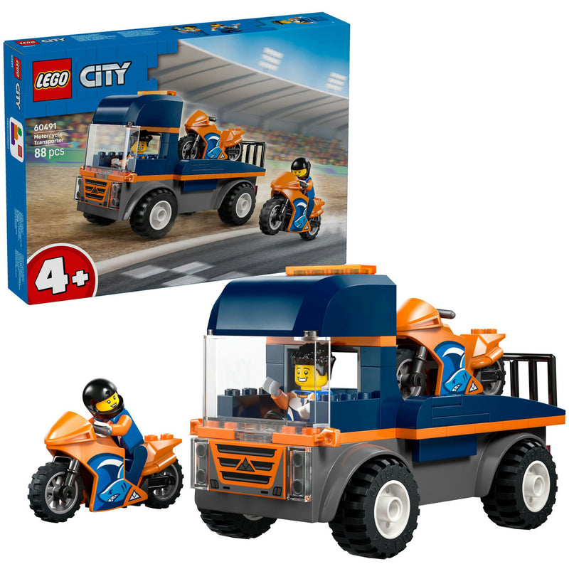 Load image into Gallery viewer, Lego city 60491 transportwagen voor motoren

