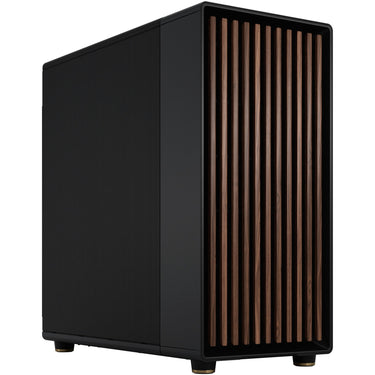 Fractal design north xl midi tower behuizing (zwart houtkleur | 2x usb-a | 1x usb-c)