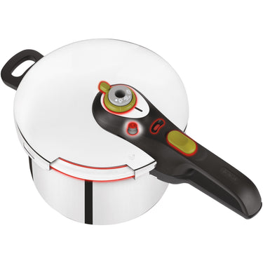 Tefal snelkookpan secure 5 neo p2530738 (roestvrij staal zwart, 6 liter)